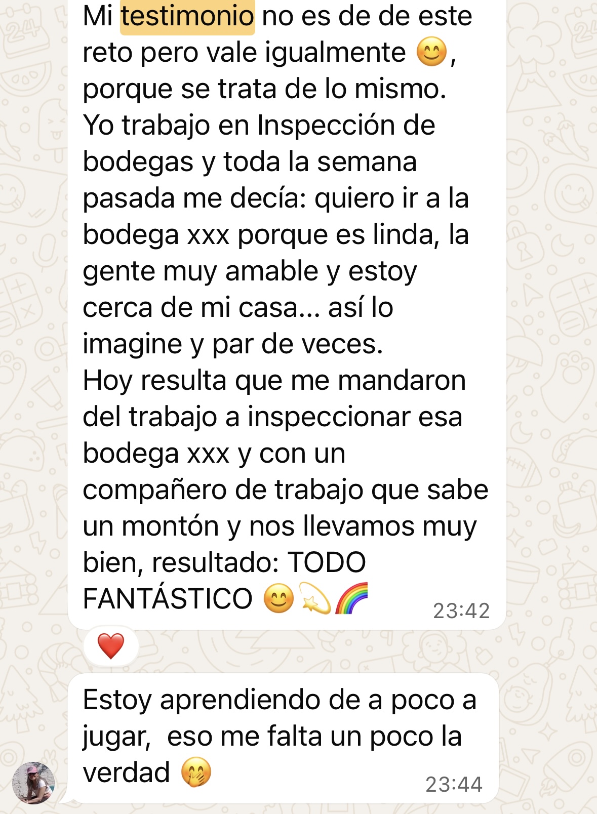 Evidencia real de manifestación